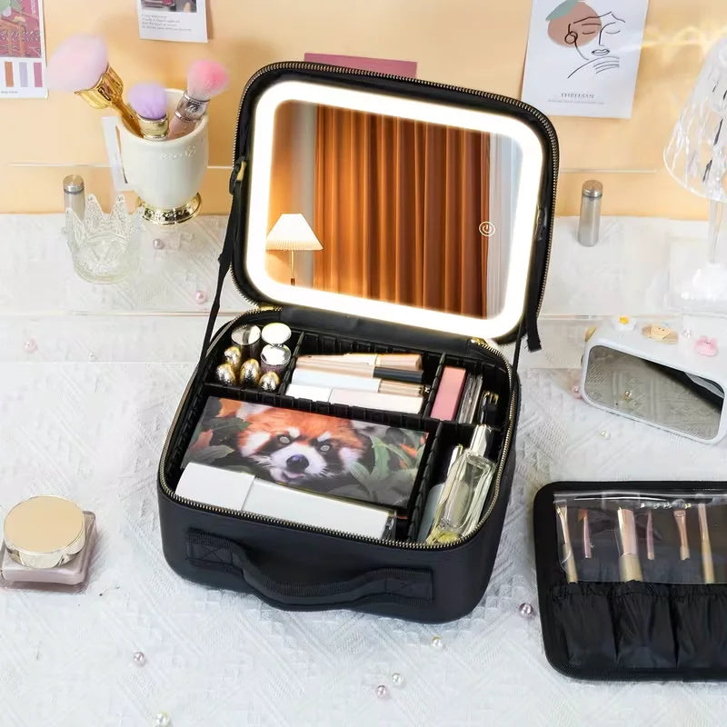 30% Off Travel Makeup Bag with LED Lighted Mirror