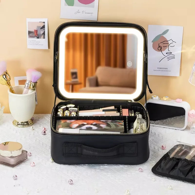 50% Off Travel Makeup Bag with LED Lighted Mirror - COD + Free Delivery