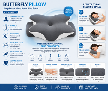 20% Off Butterfly-Shaped Ergonomic Support Pillow - Feel Fully Rested